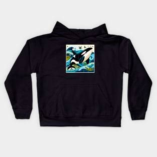 Stitched Whale Kids Hoodie